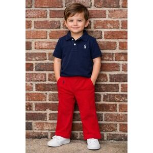 Ralph Lauren Boys Red Warm Pants Pony Logo Size 4T